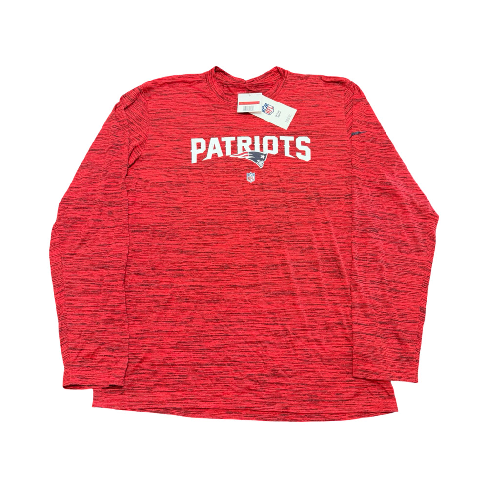 Nike New England Patriots Red Velocity Long Sleeve T-Shirt